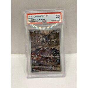 2025 POKEMON WHT EN-WHITE FLARE ILLUSTRATION RARE #150 DURANT PSA 9